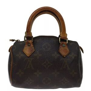 LOUIS VUITTON Monogram Mini Speedy Hand Bag M41534 LV Auth 68979